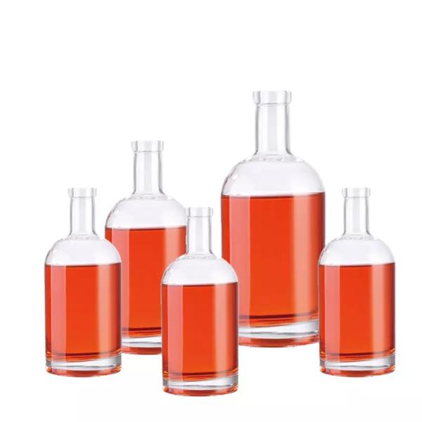 700ml Pewter Metal Labels Rum Whisky Vodka Gin Spirits Glass Wine Bottle Empty