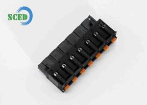 China Black PA66 Female Pluggable Terminal Blocks Connectors Pitch 7.62mm 300V 12A wholesale