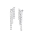Oval Tennis White Cubic Zircon Earrings for Women Luxury Jewelry
