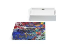 China Custom 100gsm Colorful Paper Box With Hangtag Wireless Charger Box wholesale