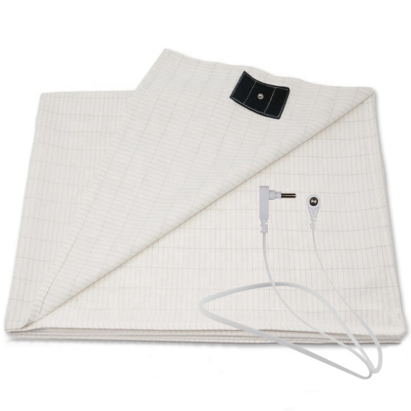 Drop Shipping Customized Silver Bed Sheet Cotton Grounding Cord Conductive Earthing for Healthy Sleep Best Flat Sheets Safety