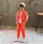 Fashion Boys Streetwear,Teens Good Quality Clothing Set loose Jacket +Trouser,
