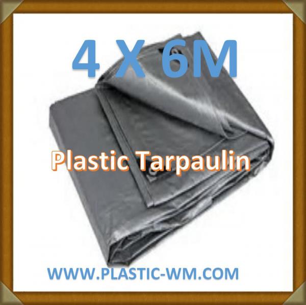 Quality 4x5M &4X6M Sheet  Silver Color Waterproof  Plastic Tarpaulin  Poly Tarp for sale