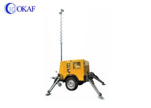 China Outdoor Mobile Surveillance Trailers 360 Degree All Around Light Tower Mast Vehicle Mounted wholesale