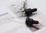 18/410 Tamper Evident Glass Dropper Caps Black Plastic Dropper For Oil