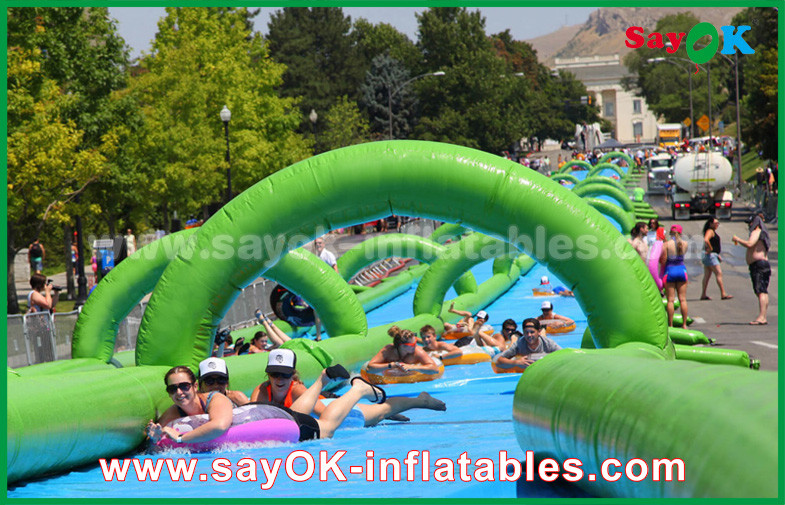 Inflatable Jumping Bouncer / Safety PVC Tarpaulin Inflatable Bouncer Slide Yellow / Blue Color For Playing