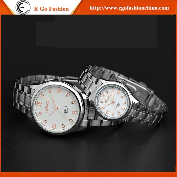 010D Couple Watch for Man Women's Watch Stainless Steel Quartz Watch Rose Gold