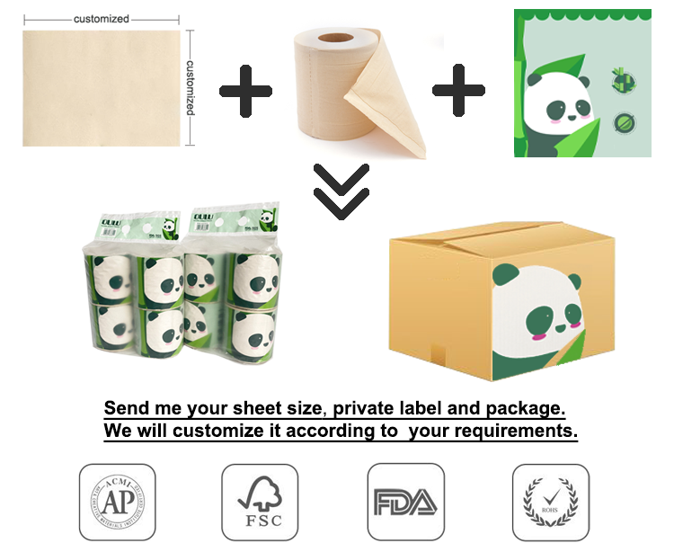 Hot Selling Customized Original Bamboo Pulp Large Roll Paper 3-Layer-Environmentally Friendly Soft Original Bamboo Pulp Large