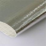 ALFW600 Aluminized Fiberglass Cloth , Aluminum Foil Fiberglass Fabric Thickness