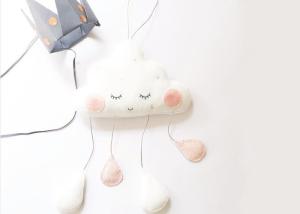China 3 Colors Felt Fabric Crafts Cloud Raindrop Pendant Photo Prop Hanging Decoration wholesale