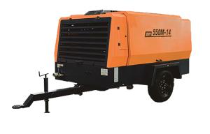 China Heavy Duty Industrial Air Compressor Mid Low Type Engine 4 Wheels Or 2 Wheels wholesale