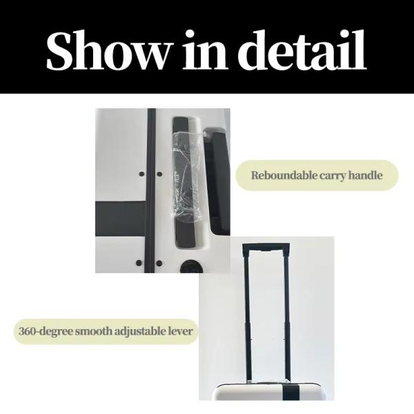 Smart Riding Luxury PC Material Carry-On Automatic Remote Control Spinner Caster Travel Luggage Suitcase for Business Trips
