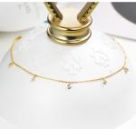 Five Small Pendants 18K Gold Diamond Bracelets 0.11ct Cushion Cut Diamond