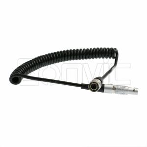 China 2 Pin Male To Hirose 4 Pin Male Coiled Power Cable For Recorder Zoom F4 F8 wholesale