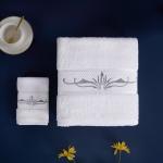 Fishbone Satin Hotel Towel Set Bath Towel Sets Gift Set Woven For Adults