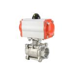 2" Pneumatic 3PC Thread Stainless Steel Ball Valve Customized Support OEM Fob