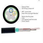 FTTH 1 Core Fiber Optic Cable , G652D Indoor Drop Cable Unique Groove Design
