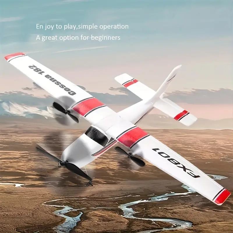 Fx-801 Rc Plane Epp Foam Glider Airplane Gyro 2.4g 2ch Rtf Remote Control Wingspan Aircraft for WHITE Style EPP Aircraft
