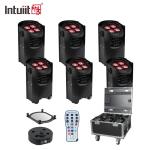 IP54 Mini Uplights 4X12W Battery Spotlight 4 LEDs Wireless DMX & IR Remote