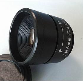 China 1/3&quot; 6.0mm F1.2 Megapixel CS-mounted Manual IRIS CCTV Lens wholesale