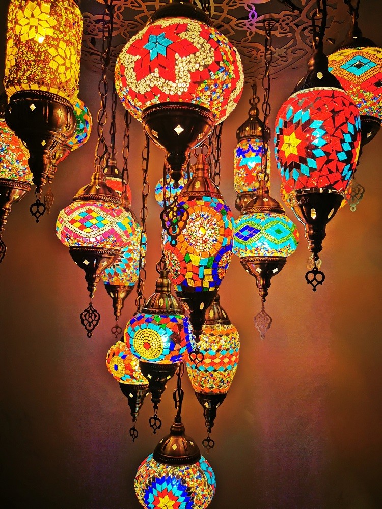 Moroccan Turkish Style Retro Vintage Pendant Light E27 Base Mediterranean Large Chandelier(WH-DC-35)