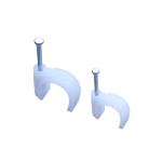 Circle Plastic Cable Clips For Fix All Wires Cables And Tubes In Electrical