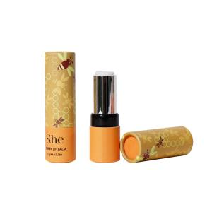 China Custom Printing Lip Balm Container Concealer Empty Round Paper Lipstick Tube wholesale