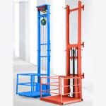 1000kg Small Cargo Elevator Orange Wall Mounted Cargo Lift For Warehouse