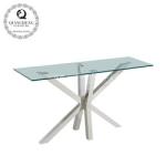 Steady 0.52CBM Italian Style Console Table Glass Top 12mm For Home