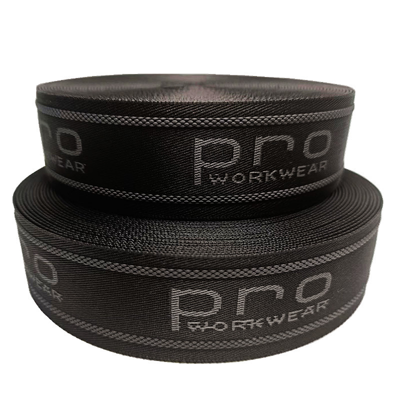 Custom Rubber Non Slip Polyester Jacquard Webbing For Cloth