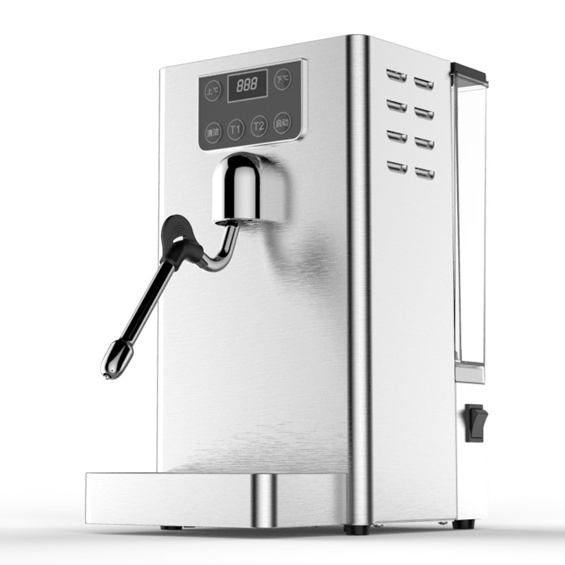 1L Steam Milk Frother Machine Stainless Steel Housing 220V Drip Tray Detachable