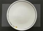 Ceramic Round Plate With Logo Porcelain Dinnerware Sets Dia. 25cm Weight 744g