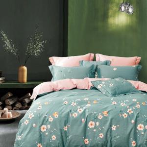 China Flower All Season 100% Cotton Bedding Printed Reversible Duvet Cover Set wholesale