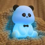 Cute Animal USB Rechargeable Baby Lamps Silicone Panda LED Night Light for Kids