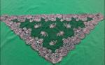 Khaki Ivory Authentic Spanish Floral Mantillas Mesh Based Embroidery veils
