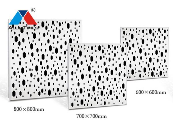 Industrial Aluminium Perforated Ceiling , Fireproof Acoustic Drop Ceiling Tiles
