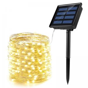 China 100 LED Solar Light Outdoor Lamp String Lights For Holiday Christmas Party Waterproof Fairy Garden Garland String Lights on sale