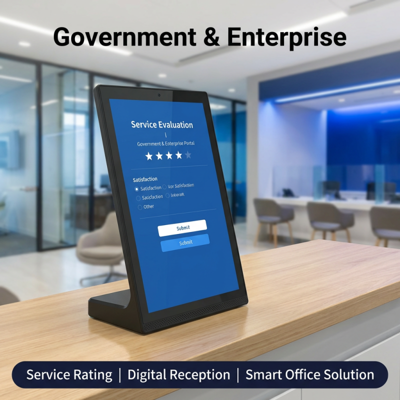 L-Type Desktop Digital Display with Face Recognition, Multi-Touch Capacitive Screen and Full HD Resolution