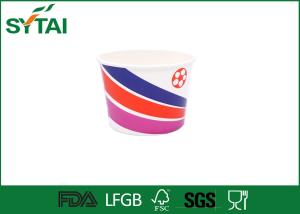 China 32OZ Colorful Paper Ice Cream Cups Double PE Coated Congratuation Use wholesale