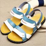 Blue Mens Flip Flop Slippers , Front & Rear Strap Slip On Men Outdoor Sandals