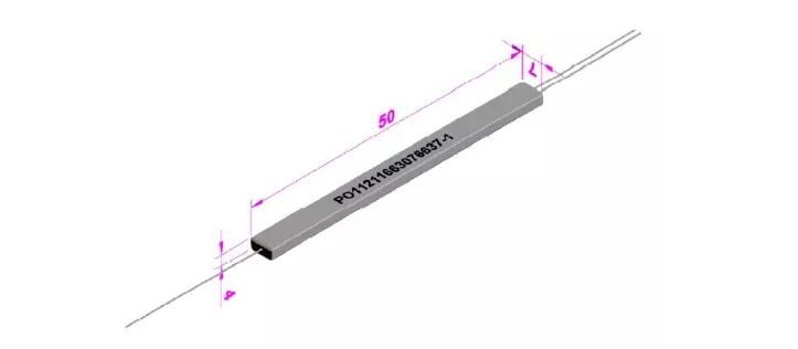 1X16 0.9mm Mini Blockless Fiber Optic Splitter Steel tube