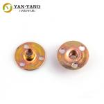 Factory supply Furniture hardware iron plate nut three-hole nut