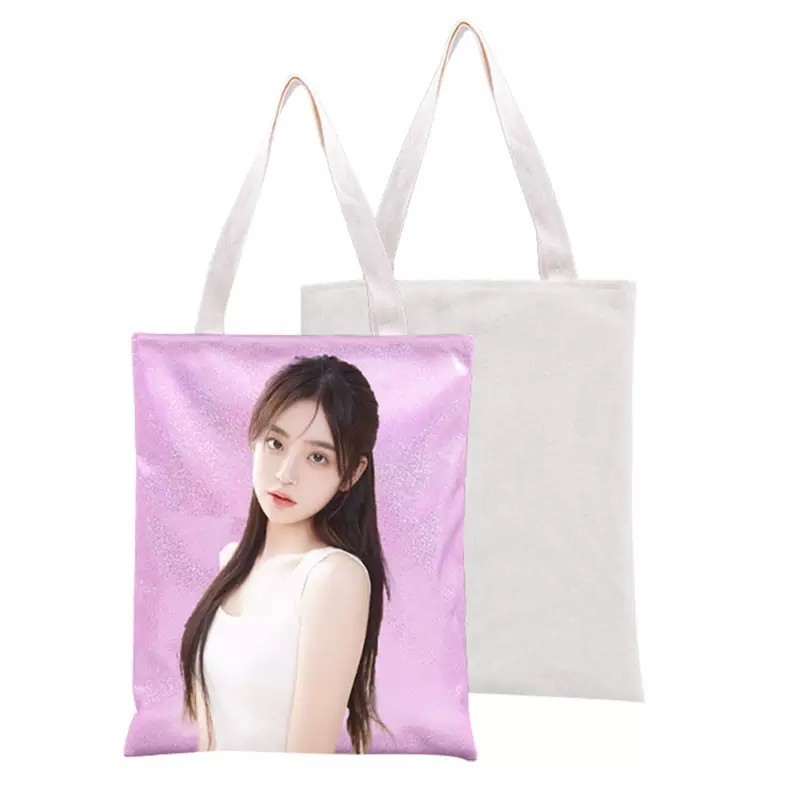 Colorful Sublimation Shiny Shopping Bag Double-Sided Sublimation Sequin Bag