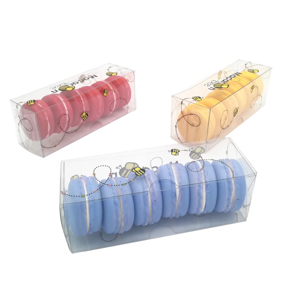 Plastic PVC PET candy cookie custom 6pcs macaron packing gift packaging box Wholesale