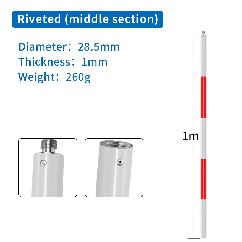 1M 2M 3M 4M 5M Prism Pole Surveying Survey Poles GPS Surveying 1m/2m/3m/4m/5m Pole