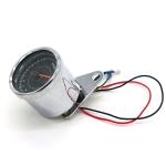 CE DC 12 Volt Tachometer , Retro Round Digital Motorcycle Speedometer