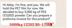 White High Density Pes Powder For Interlining