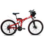 SMLRO 24 Inch Folding Electric Bike , 22MPH Electric Bicycle For Men IPS6