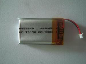China Cell Phone Cells , Vedio Camera 440mah 3.7v Lithium Polymer Batteries High Energy wholesale