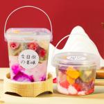 280ml 500ml 1000ml PP Airtight Biscuit And Cookie Jars Plastic Party Bucket